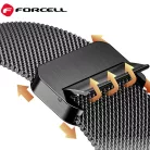 FORCELL F-DESIGN FA14 mágneses rozsdamentes acél szíj Apple Watch 38 / 40 / 41 mm rózsaszín