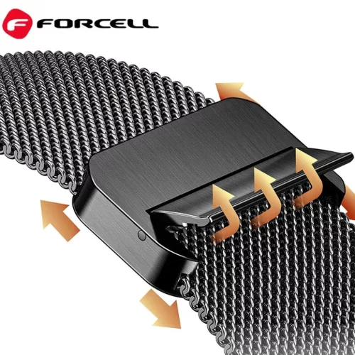 FORCELL F-DESIGN FA14 mágneses rozsdamentes acél szíj Apple Watch 38 / 40 / 41 mm rózsaszín