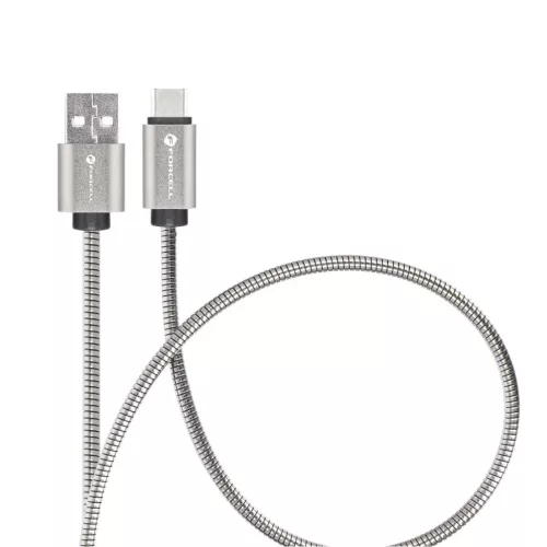FORCELL F-ENERGY Metal C234 USB A - Type C QC4.0A 3A 66W 2 m ezüst kábel
