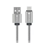 FORCELL F-ENERGY Metal C234 USB A - Type C QC4.0A 3A 66W 2 m ezüst kábel