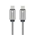 FORCELL F-ENERGY Metal C239 kábel Type C to Type C PD QC4.0 5A 100W E-mark 2 m ezüst