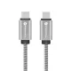 FORCELL F-ENERGY Metal C239 kábel Type C to Type C PD QC4.0 5A 100W E-mark 2 m ezüst