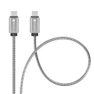 FORCELL F-ENERGY Metal C239 kábel Type C to Type C PD QC4.0 5A 100W E-mark 2 m ezüst