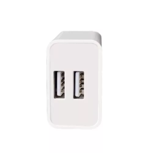 MOONX hálózati töltő adapter MC02 2.4A 12W 2xUSB + kábel Micro Fehér