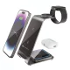 3in1 Apple Watch és Samsung Watch kompatibilis szürke töltőállomás Forcell F-ENERGY Simply Charge
