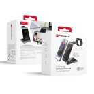 3in1 Apple Watch és Samsung Watch kompatibilis szürke töltőállomás Forcell F-ENERGY Simply Charge