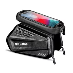   WILDMAN kerékpárvázra szerelhető utazótáska cipzárral 1,2L (4"-7") ES6 fekete