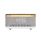 HOME LTCR06 multimédia lejátszó és ébresztőóra, 2x5 Watt, Qi telefontöltés, Bluetooth TWS, FM rádió, LED kijelző, beépített akkumulátor