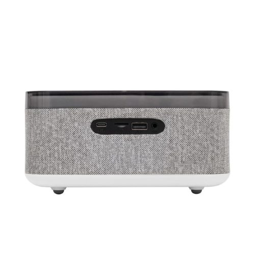 HOME LTCR06 multimédia lejátszó és ébresztőóra, 2x5 Watt, Qi telefontöltés, Bluetooth TWS, FM rádió, LED kijelző, beépített akkumulátor