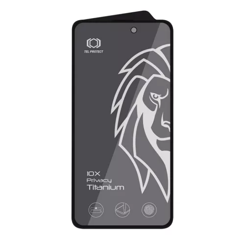 Edzett üveg Tel Protect 10X Privacy Titanium iPhone 15 Pro üvegfólia