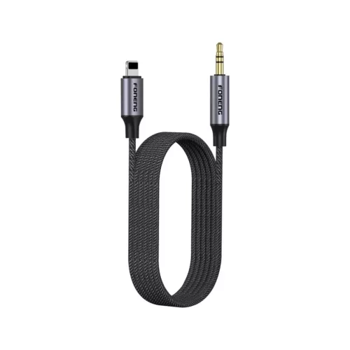 FONENG kábel BM31 Lightning - JACK 3.5MM 1M Fekete