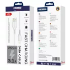 JELLICO kábel KDS-32 Lightning USB 3.1A 2M Fehér