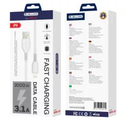 JELLICO kábel KDS-32 Lightning USB 3.1A 2M Fehér