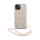iPhone 13 Pink Guess PU bőr 4G Színes Gyűrűs Pánt MagSafe tok