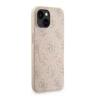 iPhone 13 Pink Guess PU bőr 4G Színes Gyűrűs Pánt MagSafe tok