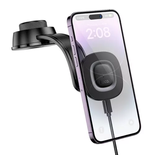 Autós telefontartó indukcióval Hoco 15W középkonzol HW31 fekete