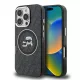 iPhone 16 Pro fekete Karl Lagerfeld IML K&CH Heads Repeated Logo MagSafe tok