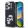 iPhone 16 Pro Fekete Karl Lagerfeld IML Aquarelle Karl és Choupette tok