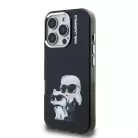 iPhone 16 Pro Fekete Karl Lagerfeld IML Aquarelle Karl és Choupette tok