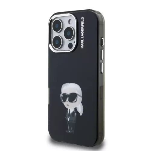 iPhone 16 Pro Karl Lagerfeld IML Aquarelle Karl fekete tok