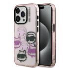 iPhone 15 Pro Max Karl Lagerfeld IML Multi K&CH Heads tok Pink
