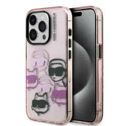   iPhone 15 Pro Max Karl Lagerfeld IML Multi K&CH Heads tok Pink