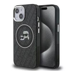   iPhone 15 Karl Lagerfeld IML K&CH Heads Repeated Logo MagSafe tok