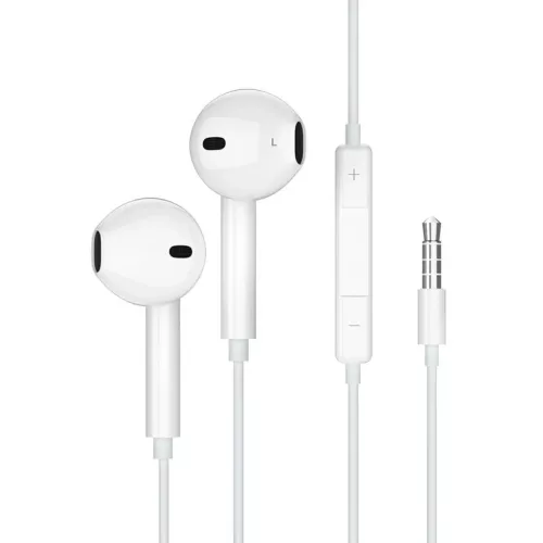 JELLICO vezetékes fülhallgató EP2A JACK 3.5MM mikrofonnal 1.2M Fehér