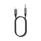FONENG BM31 USB-C - JACK 3.5MM 1M kábel Fekete