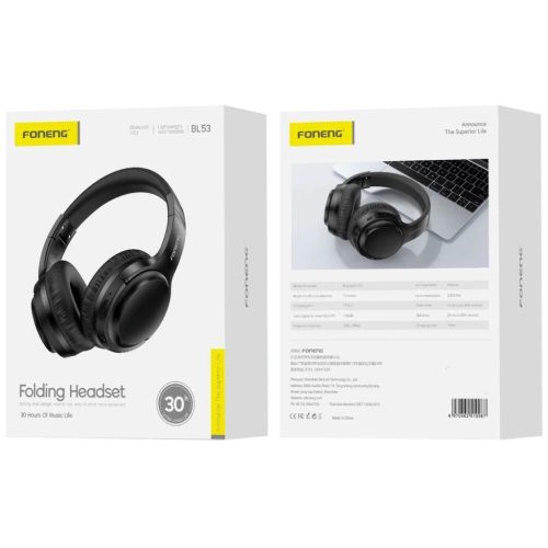 FONENG vezeték nélküli fejhallgató BL53 Fekete