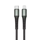 JELLICO B10 USB-C - Lightning PD 20W 1M Fekete Lightning USB kábel