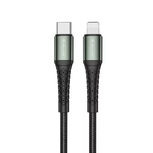 JELLICO B10 USB-C - Lightning PD 20W 1M Fekete Lightning USB kábel
