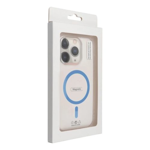 iPhone 17 Pro Max világoskék Drop Glue színes gyűrűs Mag Cover (teljes gyűrű) kompatibilis MagSafe tok