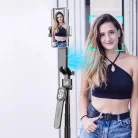 Wozinsky WST-360YS szelfibot tripod funkcióval és 360°-os AI automatikus arckövetéssel - Fekete