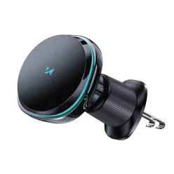   Wozinsky WCT5-Q6S2Y Autós tartó Qi/MagSafe 15W-os induktív töltővel szellőzőrácshoz ventilátorral - Fekete