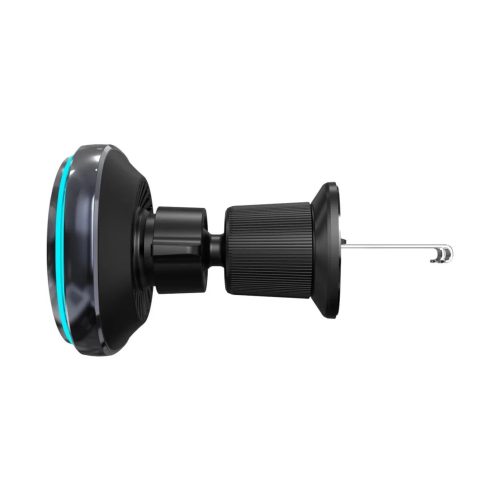 Wozinsky WCT5-Q6S2Y Autós tartó Qi/MagSafe 15W-os induktív töltővel szellőzőrácshoz ventilátorral - Fekete