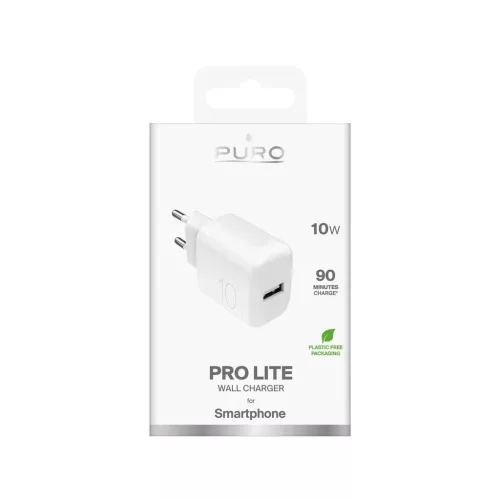 Puro PROLITE 10W USB-A Fali Töltő - Fehér