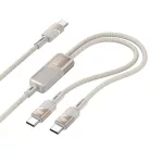 Kábel 2 az 1-ben USB C-ről USB C-re / USB C Hoco 5A 100W 1,2 m U139 arany