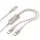 Kábel 2 az 1-ben USB C-ről USB C-re / USB C Hoco 5A 100W 1,2 m U139 arany