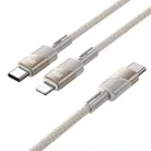 Kábel 2 az 1-ben USB C-ről USB C-re / USB C Hoco 5A 100W 1,2 m U139 arany