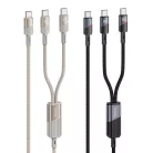 Kábel 2 az 1-ben USB C-ről USB C-re / USB C Hoco 5A 100W 1,2 m U139 arany
