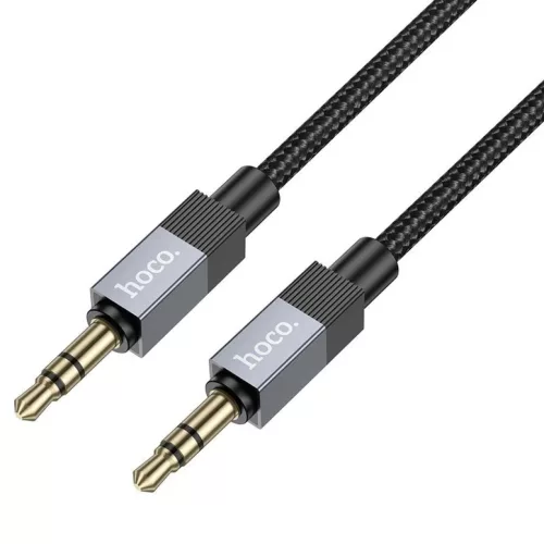 AUX Jack 3,5 mm (férfi) - Jack 3,5 mm (férfi) Hoco 1 m UPA32 fekete