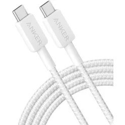   USB-C to USB-C kábel Anker 322, 60W, 3A, 0.9m, Fehér A81F5G21