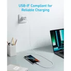 USB-C to USB-C kábel Anker 322, 60W, 3A, 0.9m, Fehér A81F5G21