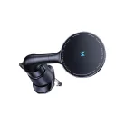 Wozinsky WCT5-6S4Y Autós Tartó Qi/MagSafe 15W Induktív Töltővel Szellőzőrácshoz - Fekete
