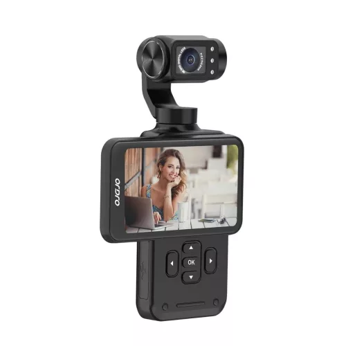 Ordro Pocket M5 3-tengelyes Gimbal Kamera, 5K, vlogoláshoz és YouTube videókhoz – Fekete
