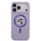 iPhone 17 Pro Max Lila Karl Lagerfeld Liquid Silicone Karl és Choupette MagSafe tok