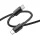 USB-C - USB-C kábel Hoco 3A 60W 1 m fekete