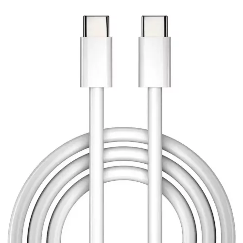 C típusú–C típusú gyorstöltésű 40 W-os HD23 1 m fehér kábel