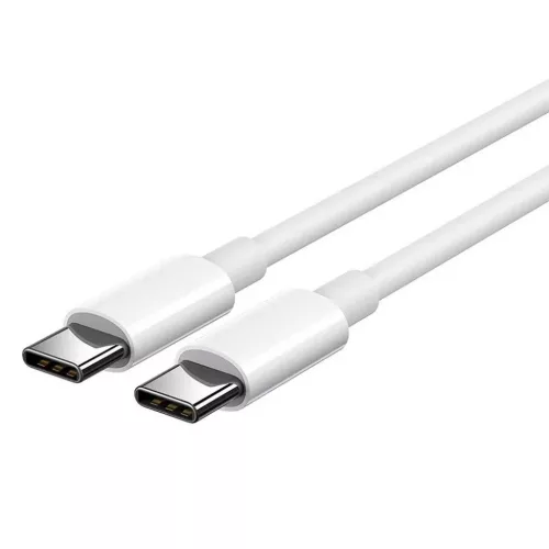 C típusú–C típusú gyorstöltésű 40 W-os HD23 1 m fehér kábel